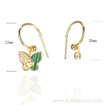 cz butterfly jewelry gold plated silver jewelry sets